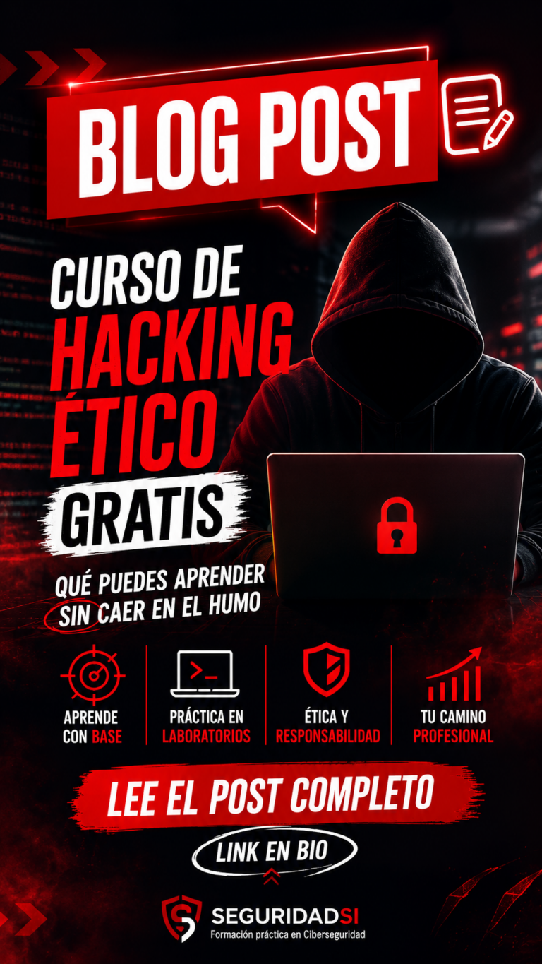 Curso gratis para aprender ciberseguridad y hacking ético